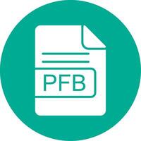 PFB File Format Multi Color Circle Icon vector