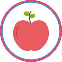 Apple Flat Circle Icon vector