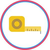 Measuring Tape Flat Circle Icon vector