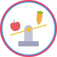 Balanced Diet Flat Circle Icon vector