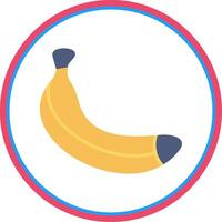 Banana Flat Circle Icon vector