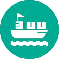 Ship Multi Color Circle Icon vector