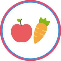 Healthy Eating Flat Circle Icon vector