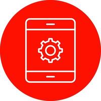 Mobile Phone Multi Color Circle Icon vector