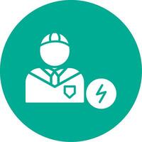 Electrician Multi Color Circle Icon vector