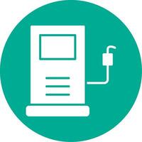 Petrol Station Multi Color Circle Icon vector