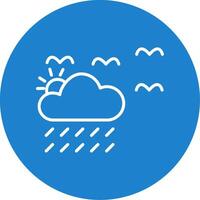 Weather Multi Color Circle Icon vector