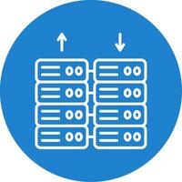 Data Center Multi Color Circle Icon vector