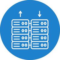 Data Center Multi Color Circle Icon vector