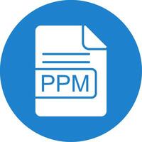 PPM File Format Multi Color Circle Icon vector
