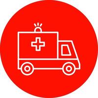 Ambulance Multi Color Circle Icon vector