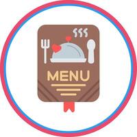 Menu Flat Circle Icon vector