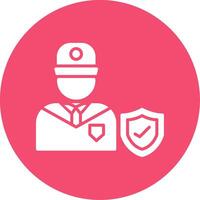 Security Official Multi Color Circle Icon vector