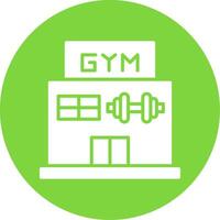 Gym Multi Color Circle Icon vector