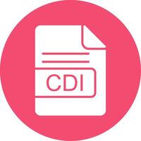 CDI File Format Multi Color Circle Icon vector
