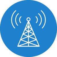 Radio Tower Multi Color Circle Icon vector