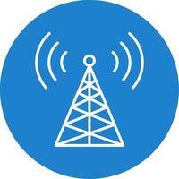 Radio Tower Multi Color Circle Icon vector