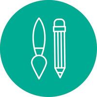 Writing Tool Multi Color Circle Icon vector