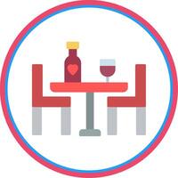 Chair Flat Circle Icon vector