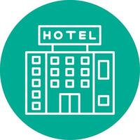 Hotel Multi Color Circle Icon vector