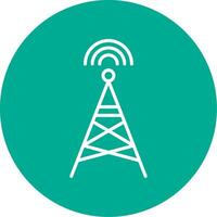 Radio Tower Multi Color Circle Icon vector