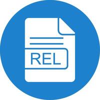 REL File Format Multi Color Circle Icon vector