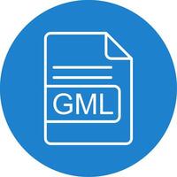 GML File Format Multi Color Circle Icon vector