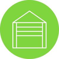 Garage Multi Color Circle Icon vector