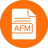 AFM File Format Multi Color Circle Icon vector