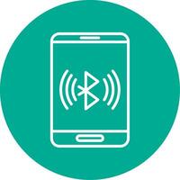 Bluetooth Multi Color Circle Icon vector