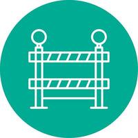 Barrier Multi Color Circle Icon vector
