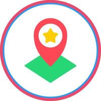 Map Location Flat Circle Icon vector