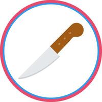 Knife Flat Circle Icon vector