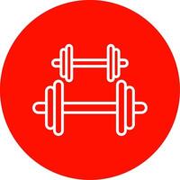 Dumbbell Multi Color Circle Icon vector
