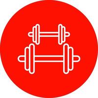 Dumbbell Multi Color Circle Icon vector