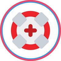 Life Guard Flat Circle Icon vector