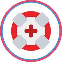 Life Guard Flat Circle Icon vector