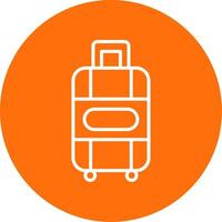 Suitcase Multi Color Circle Icon vector