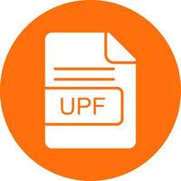 UPF File Format Multi Color Circle Icon vector