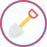 Shovel Flat Circle Icon vector