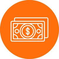 Money Multi Color Circle Icon vector