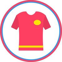 t camisa plano circulo icono vector