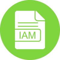 IAM File Format Multi Color Circle Icon vector