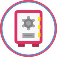 Safety Box Flat Circle Icon vector