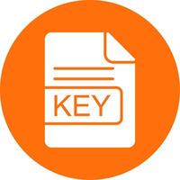 KEY File Format Multi Color Circle Icon vector