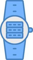Server Line Filled Blue Icon vector