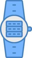 Server Line Filled Blue Icon vector