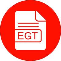 EGT File Format Multi Color Circle Icon vector