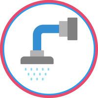 Shower Head Flat Circle Icon vector