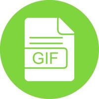 GIF File Format Multi Color Circle Icon vector